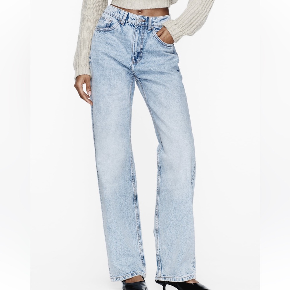 Z1975 High Rise Long Length Straight Cut Jeans